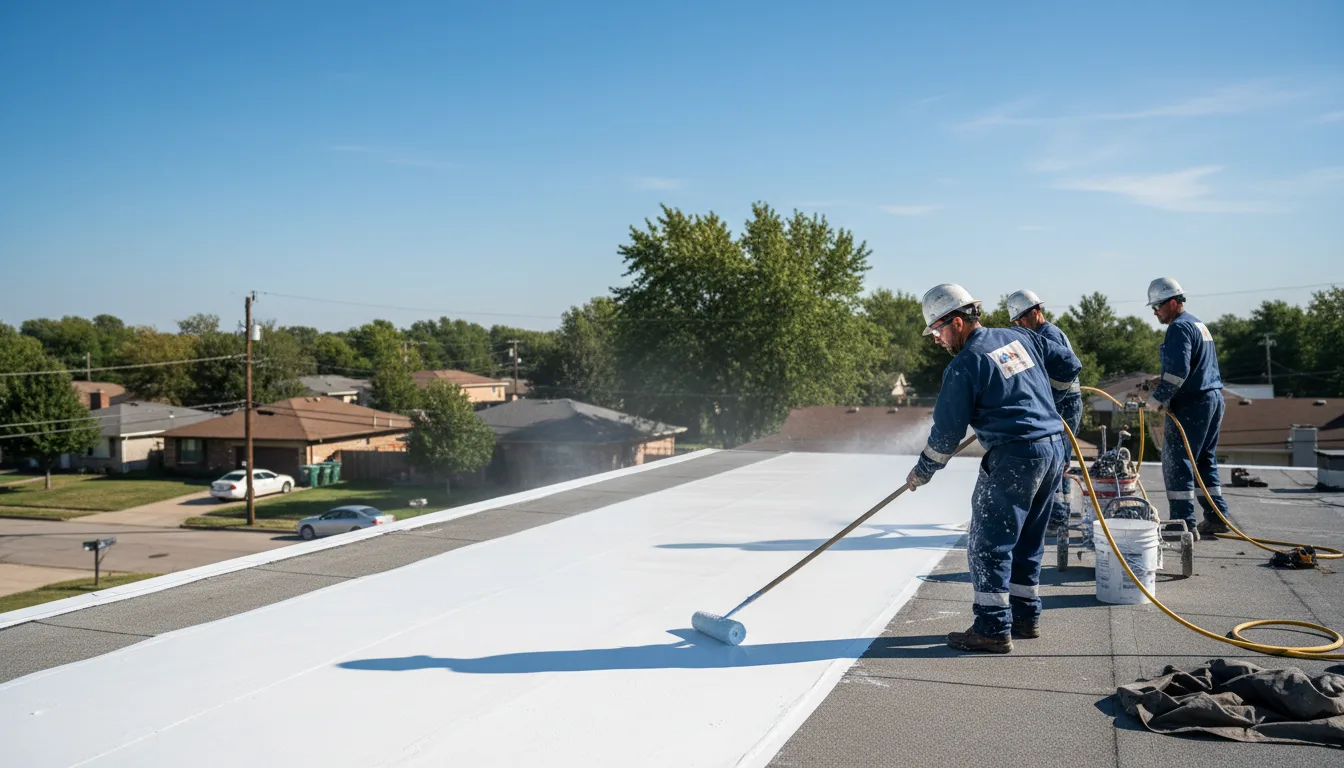 Commercial roof coating in Bowie, TX near me